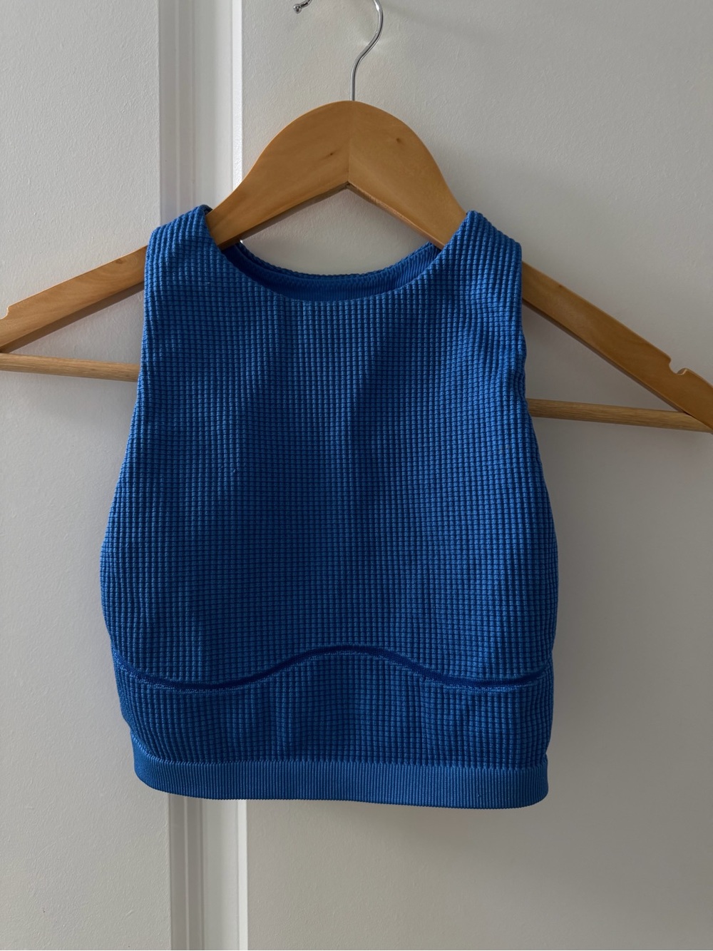Seamless Waffle Knit Racerback Sports Bra/top